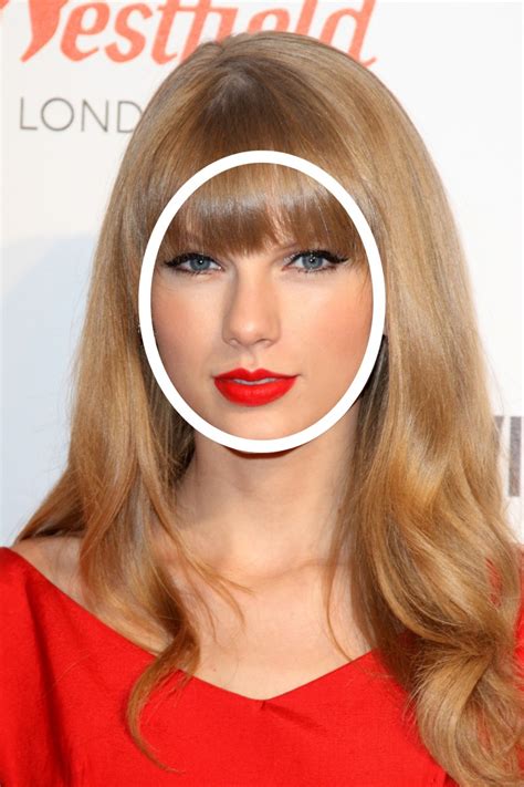 oval face bangs